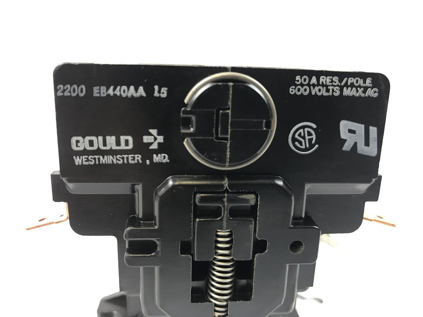 Gould 2200 EB440AA Contactor 50 A Res/Pole 600 Volts Max. AC (346466-00015)