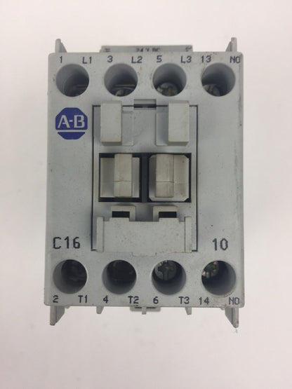ALLEN BRADLEY 100-C16Z*10 CONTACTOR SER B 600VAC 30A COIL 24VDC
