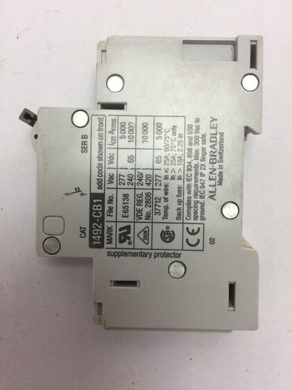 ALLEN BRADLEY 1492-CB1 G100 277VAC 65VDC 10A SER B
