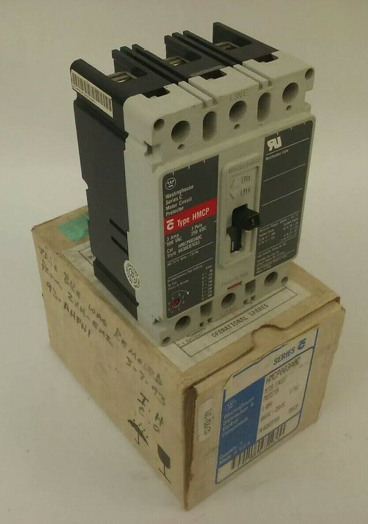 WESTINGHOUSE HMCP003A0C SER.C MOTOR CIRCUIT PROTECTOR TRIP UNIT 3A 3P 600V
