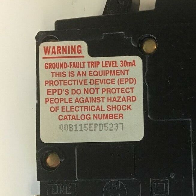 SQUARE D QOB115EPD5237 CIRCUIT BREAKER 15A 120VAC 1POLE