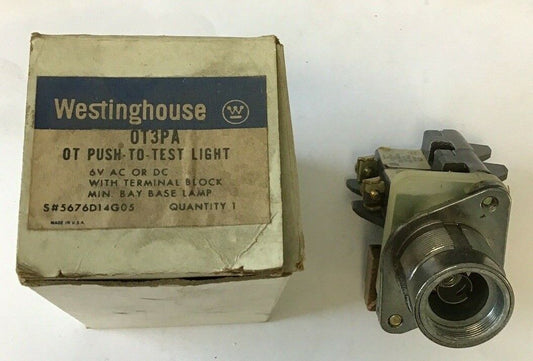WESTINGHOUSE OT3PA PUSH TO TEST LIGHT 6VAC/DC