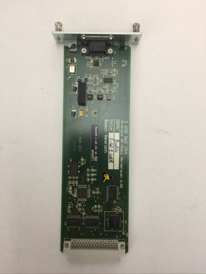 REXROTH 3 608 860 254 SMPDP PROFIBUS DP MODULE HW VERSION 2.00 0 608 830 165