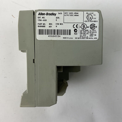 ALLEN BRADLEY 1794-ASB SER E REV A01 F/W REV H FLEX I/O 24VDC POWER SUPPLY RIO