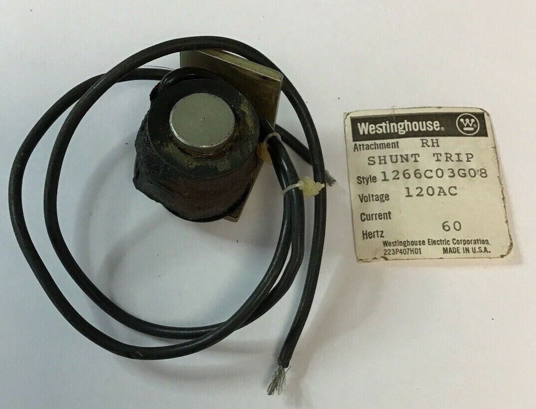 WESTINGHOUSE RH SHUNT TRIP 120VAC 1266C03G08 60HZ