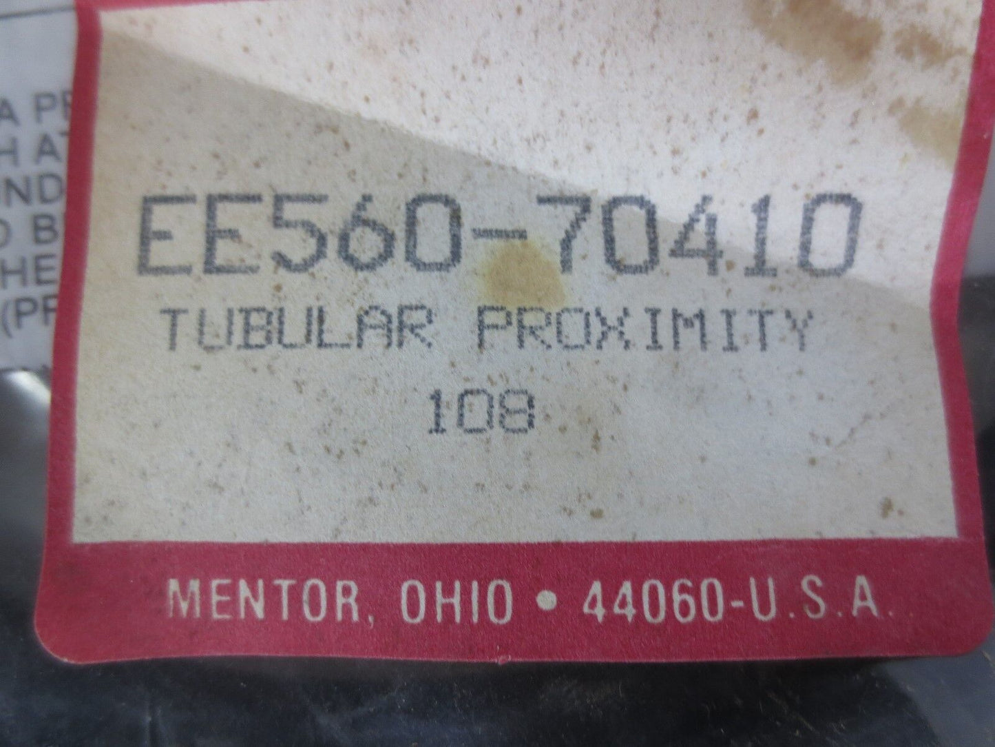 NAMCO CONTROLS EE560-70410 TUBULAR PROXIMITY SENSOR - NEW SURPLUS in SEALED BAG