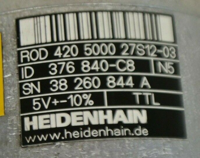 HEIDENHAIN 376 840-C8 / ROD 420 5000 27S12-03 INCREMENTAL ENCODER / USA STOCK