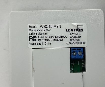 LEVITON WSC12-M9N SELF POWERED CEILING MOTION SENSOR WHITE 902MHZ