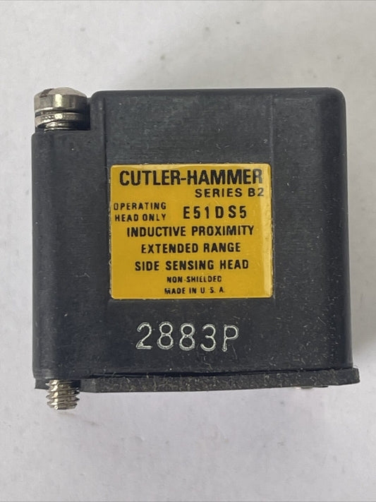 CUTLER HAMMER E51DS5 SER B2 INDUCTIVE PROXIMITY EXTENDED RANGE SIDE SENSING HEAD