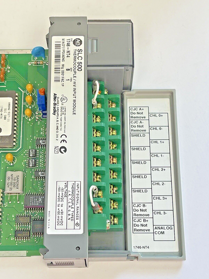 ALLEN BRADLEY - 1746-NT4 SER. B FRN. 1 - SLC 500 THERMOCOUPLE/ mV INPUT MODULE