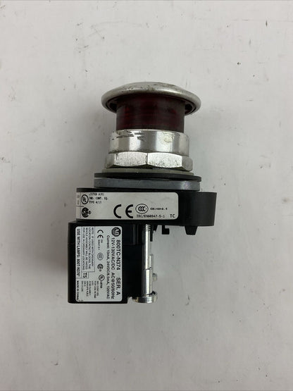 ALLEN BRADLEY 800T-FXQH2RA1 PUSH BUTTON INPUT 12...130V SER U 800T-N374 SER A