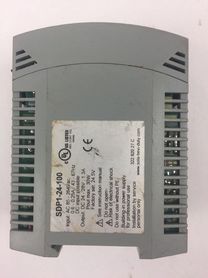 SOLA SDP 1-24-100 POWER SUPPLY 24VDC/1.3A 85-264VAC/0.6-0.25A 43-67HZ