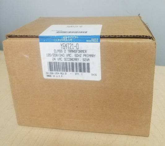 JOHNSON CONTROLS Transformer Y64T21-0 Class 2 120-240 VAC Pri 24 VAC Sec 92 VA