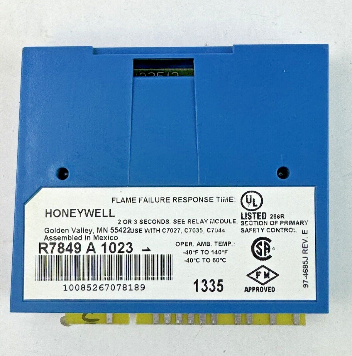 HONEYWELL - RM7823 A 1016 - ULTRAVIOLET FLAME AMPLIFIER - BURNER CONTROL