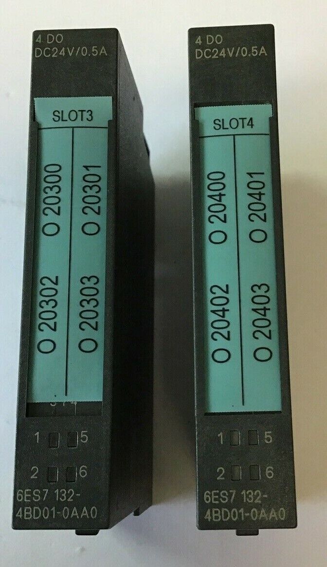 SIEMENS 6ES7 132-4BD01-0AA0 OUTPUT MODULE 4DO 24VDC/0.5A ***LOTOF2***