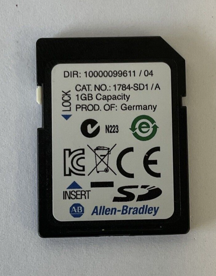ALLEN BRADLEY 1784-SD1/A MEMORY CARD 1GB CAPACITY DIR:1000009611/04