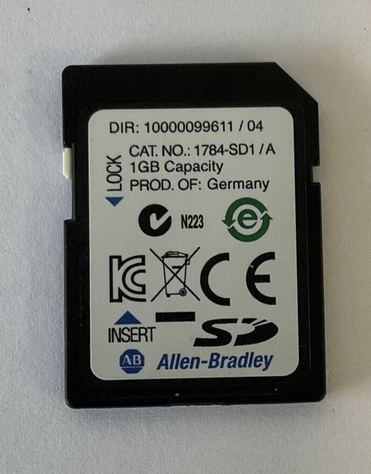 ALLEN BRADLEY 1784-SD1/A MEMORY CARD 1GB CAPACITY DIR:1000009611/04