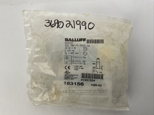 BALLUFF BOS01C1 BOS 18M-PS-RD20-S4 PHOTOELECTRIC SENSOR 10-30VDC 100mA