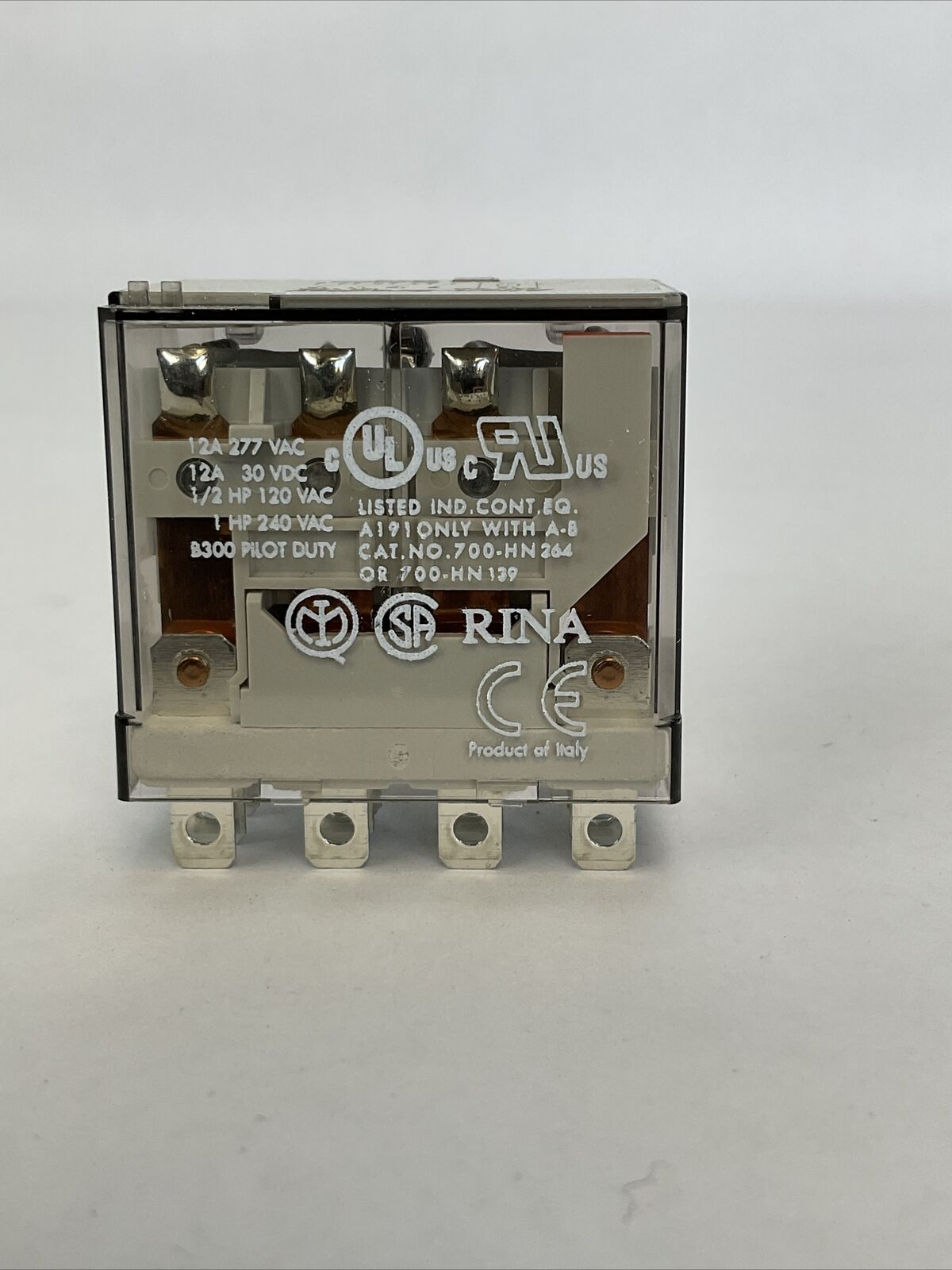 ALLEN BRADLEY 700-HF34A24 SER C RELAY 12A 4 C/O (4PDT) 24VDC 50/60HZ