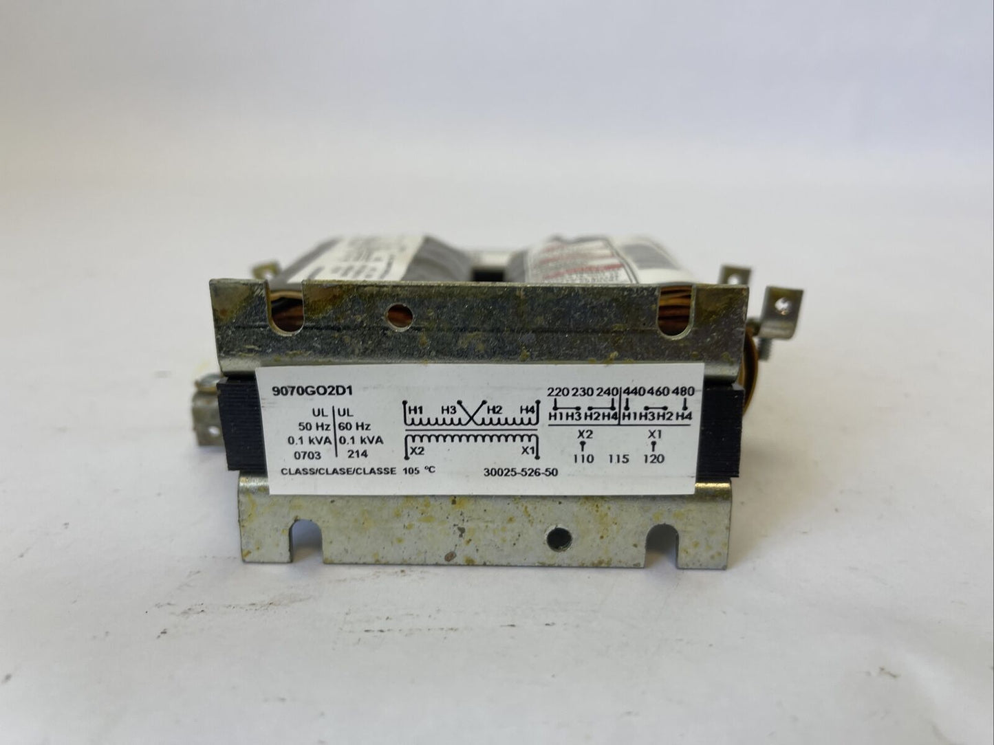 SQUARE D 9070GO2D1 INDUSTRIAL CONTROL TRANSFORMER PRIM. VAC 220/440 230/460 240/