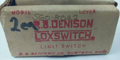 R.B.DENISON  SGO-8022 MAG OPERATED LIMIT SWITCH 6/60VDC, 100W.RES/IND, LOT OF 2