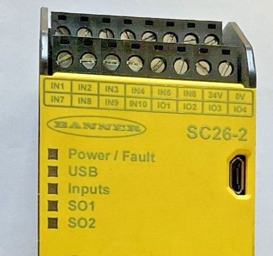 BANNER SC26-2 BASE CONTROL MODULE 24VDC CAT.4