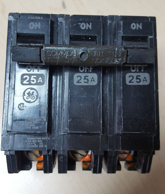 THQL32025 GE 3 Pole 25 Amp 240 Volt Circuit Breaker