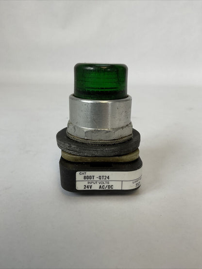 ALLEN BRADLEY 800T-QT24 GREEN PILOT LIGHT SER T 24V (LOT OF 3)