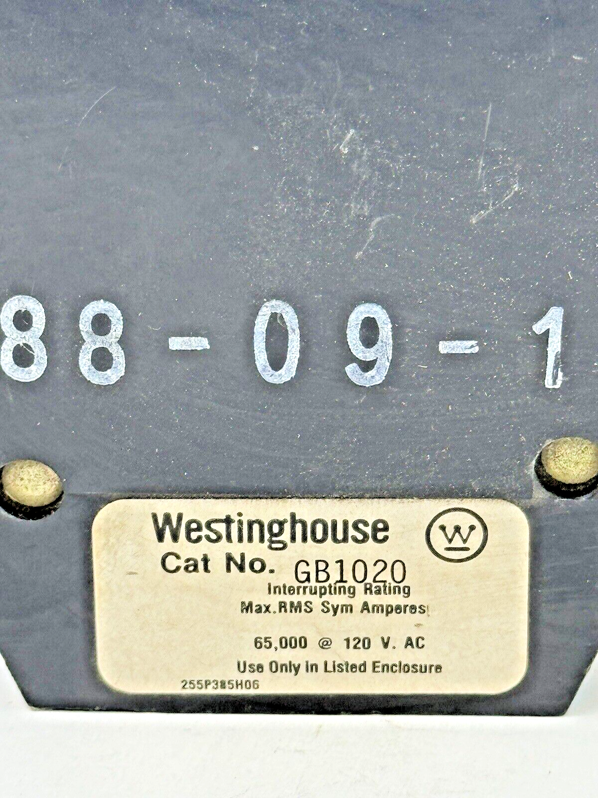 WESTINGHOUSE - GB1020 - BOLT-ON CIRCUIT BREAKER - 1 POLE/120VAC/20A - NEW