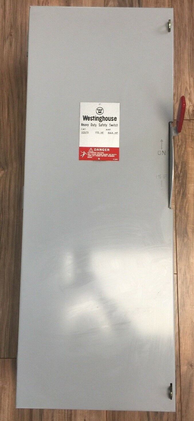 WESTINGHOUSE HUN364 HEAVY DUTY NON FUSIBLE SAFETY SWITCH 200A 600VAC NEMA 1