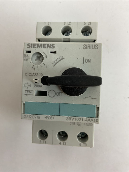 SIEMENS 3RV1021-4AA10 CIRCUIT BREAKER 11-16A