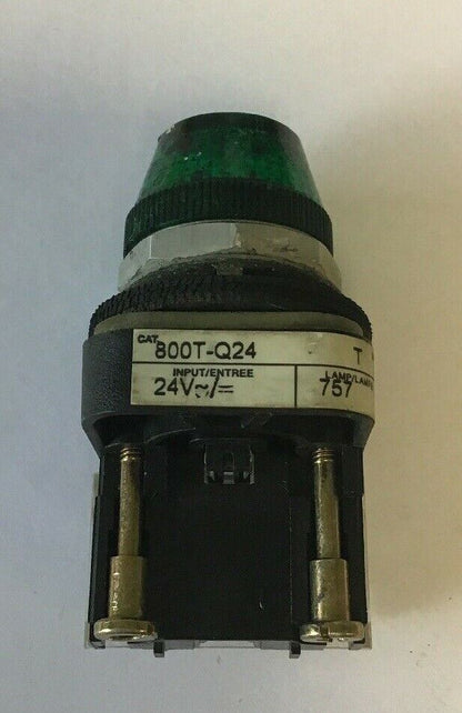 ALLEN BRADLEY 800T-Q24 GREEN LENS 30MM PILOT LIGHT 24VAC/DC SERIES T