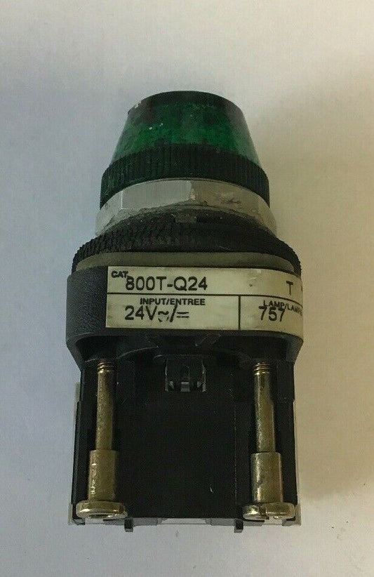 ALLEN BRADLEY 800T-Q24 GREEN LENS 30MM PILOT LIGHT 24VAC/DC SERIES T