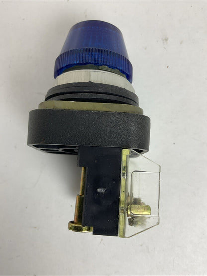 ALLEN BRADLEY 800T-Q24B SER T 24V PILOT LIGHT TYPE 4, 13 BLUE LENS