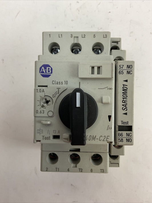 ALLEN BRADLEY 140M-C2E-B10 MOTOR PROTECTOR SER C 0.63-1.0A 140M-C-A SER A 600VAC