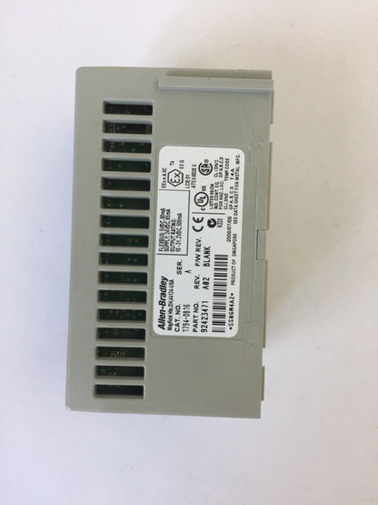 ALLEN BRADLEY 1794-OB16P SER A REV A02 F/W REV BLANK 24VDC SOURCE OUTPUT
