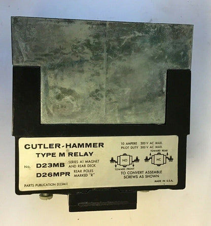 CUTLER HAMMER D23MR20A TYPE "M" AC RELAY 120V 60CY SER.A1