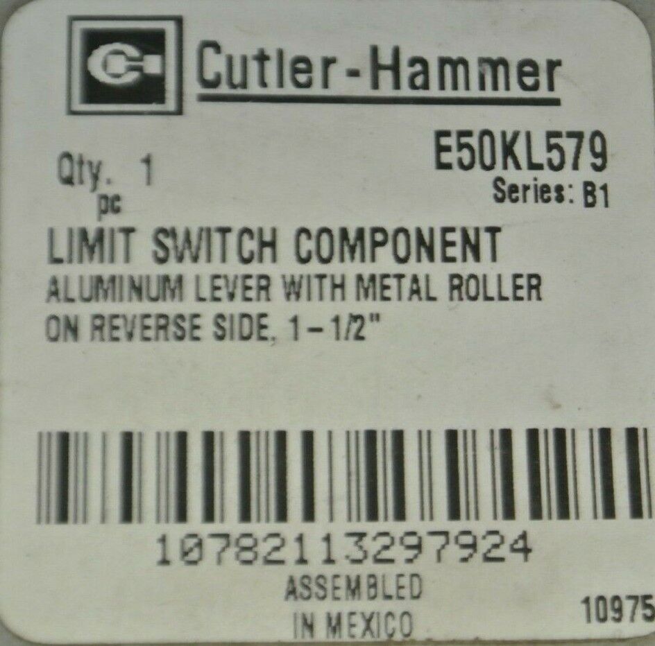 CUTLER-HAMMER E50KL579 LIMIT SWITCH LEVER ARM w/ ROLLER / NEW SURPLUS