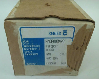 WESTINGHOUSE HMCP003A0C SER.C MOTOR CIRCUIT PROTECTOR TRIP UNIT 3A 3P 600V