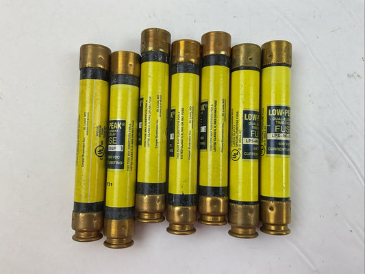 BUSSMANN LOW-PEAK LPS-RK-30SP 600VAC DUAL-ELEMENT TIME-DELAY FUSE (LOT OF 7)