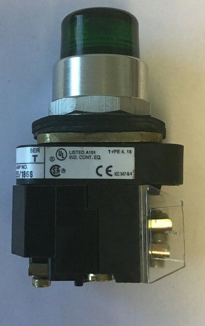 ALLEN BRADLEY 800T-PT16 120V SER. T 50/60HZ PUSH BUTTON GREEN