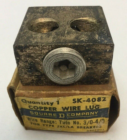 SQUARE D SK-4082 COPPER WIRE LUG  WIRE RANGE TWIN NO. 3/0-4/0 FOR TYPE JKL/LA