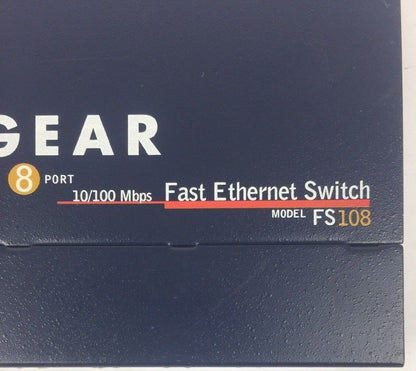 NETGEAR FS108 FAST ETHERNET SWITCH 10/100MBPS 8 PORT 12VDC 1.2A