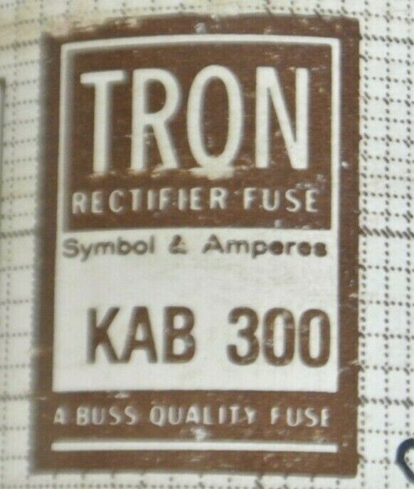 LOT of 3 / BUSSMANN / TRON KAB300 RECTIFIER FUSE / 300A / 250V / NEW SURPLUS