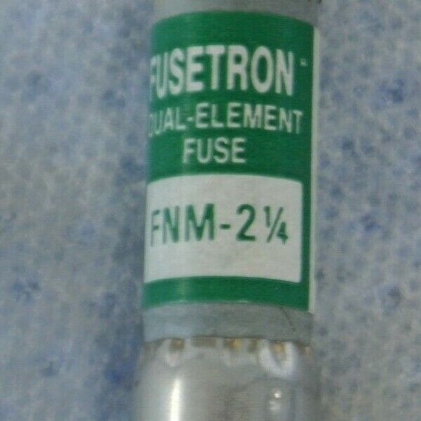 LOT of 5 / BUSS FNM-2-1/4 DUAL-ELEMENT FUSE / 2-1/4A / 250V / NEW SURPLUS