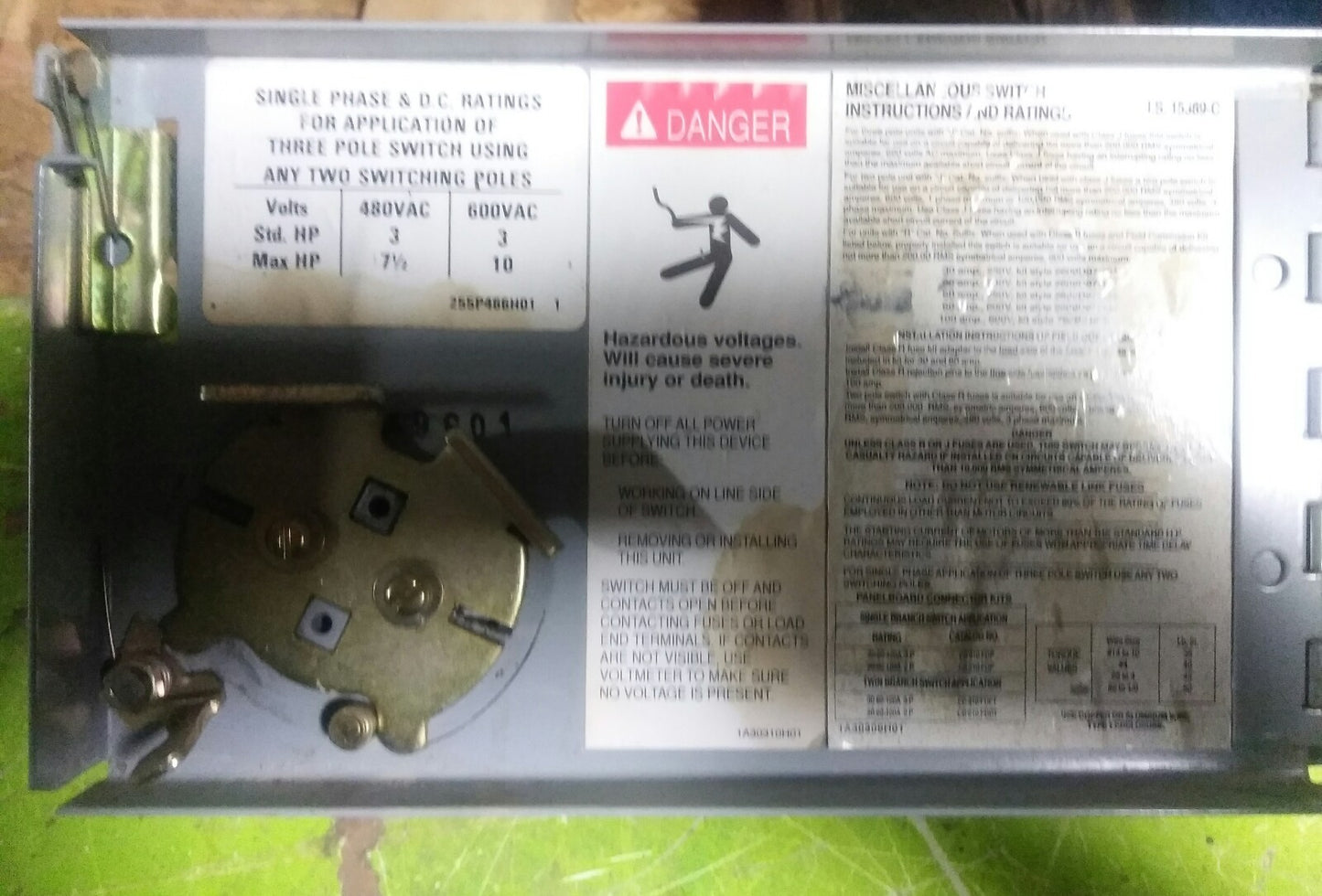 WESTINGHOUSE Cutler Hammer FDPWT3611R 30 amp, 600 vac, Twin Fusible Switch