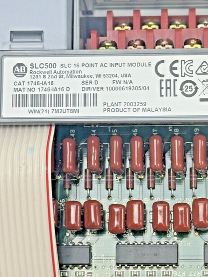 ALLEN-BRADLEY - 1746-IA16 SER. D FW N/A - SLC 500 16 POINT AC INPUT MODULE