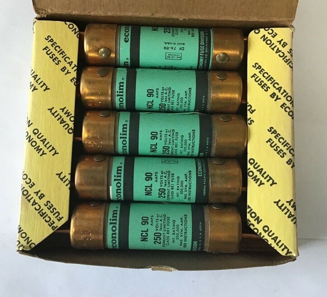 ECONOMY NCLR 90 ECONOLIM CURRENT LIMITING FUSE RK1 90A 250V NCLR 90***LOTOF5***