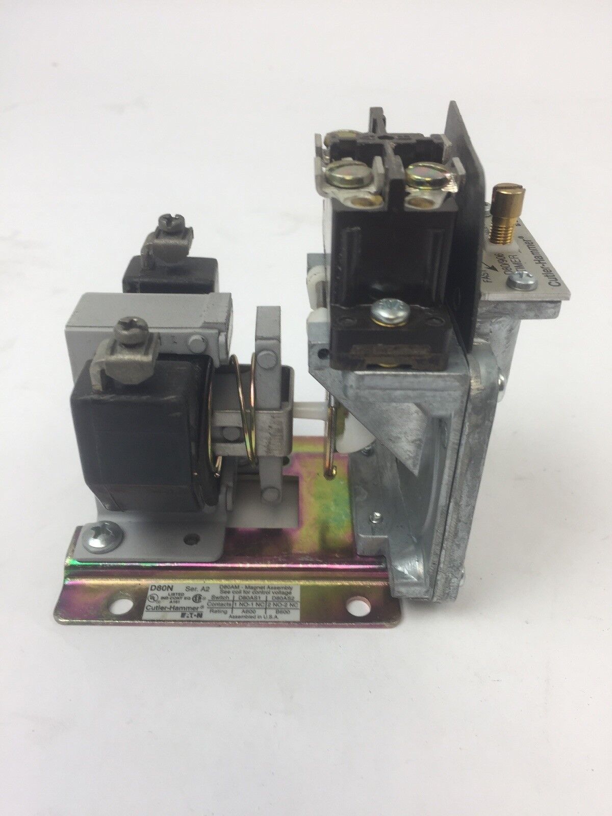 CUTLER HAMMER D80NE1A PNEUMATIC TIMER 440-480V 50/60HZ SERIES A2