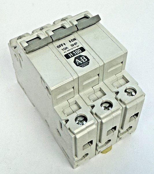 ALLEN-BRADLEY - 1492-CB3-H100 SER. C - MOTOR CONT. - 3 P, 10 A, 277 V, 5HP, 3PH